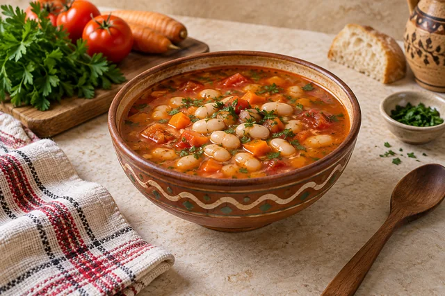 Ciorbă de fasole cu legume