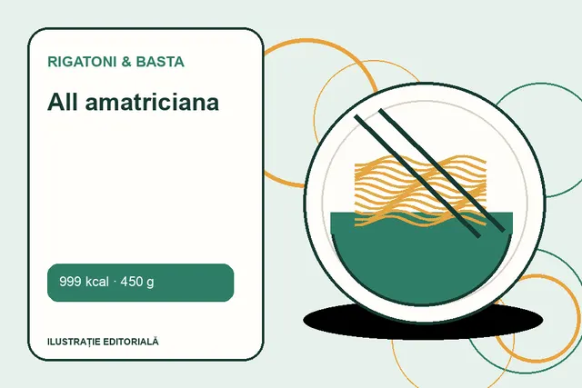 All amatriciana de la Rigatoni & Basta — ilustrație editorială unică