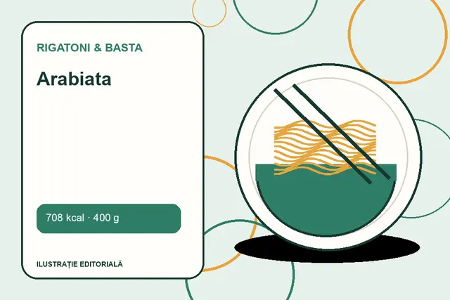 Arabiata de la Rigatoni & Basta — ilustrație editorială unică