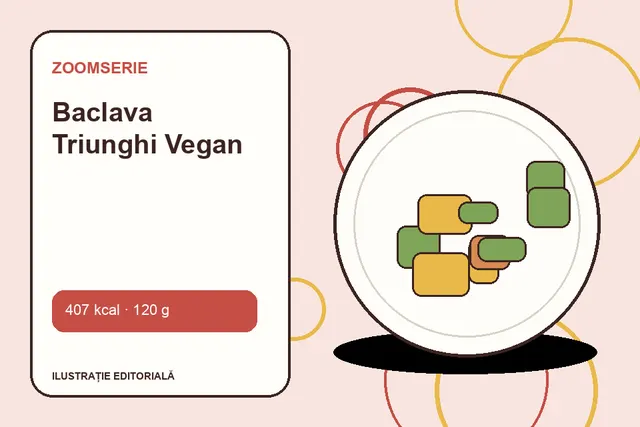 Baclava Triunghi Vegan de la Zoomserie — ilustrație editorială unică