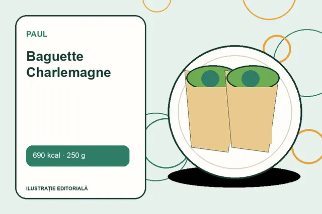 Baguette Charlemagne de la Paul — ilustrație editorială unică