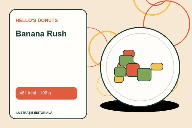 Banana Rush de la Hello's Donuts — ilustrație editorială unică