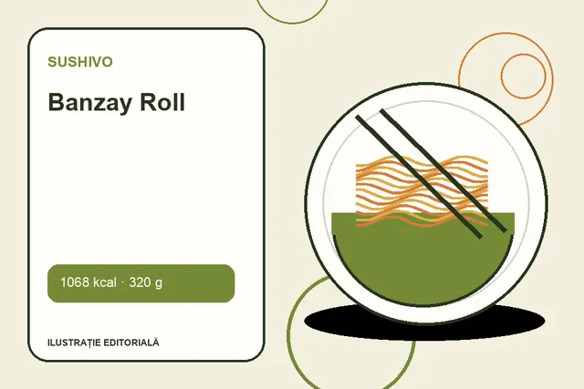 Banzay Roll de la Sushivo — ilustrație editorială unică
