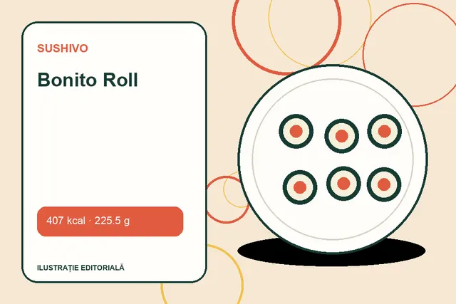 Bonito Roll de la Sushivo — ilustrație editorială unică