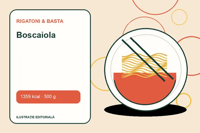 Boscaiola de la Rigatoni & Basta — ilustrație editorială unică