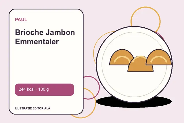 Brioche Jambon Emmentaler de la Paul — ilustrație editorială unică