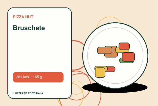 Bruschete de la Pizza Hut — ilustrație editorială unică