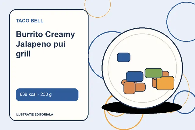 Burrito Creamy Jalapeno pui grill de la Taco Bell — ilustrație editorială unică