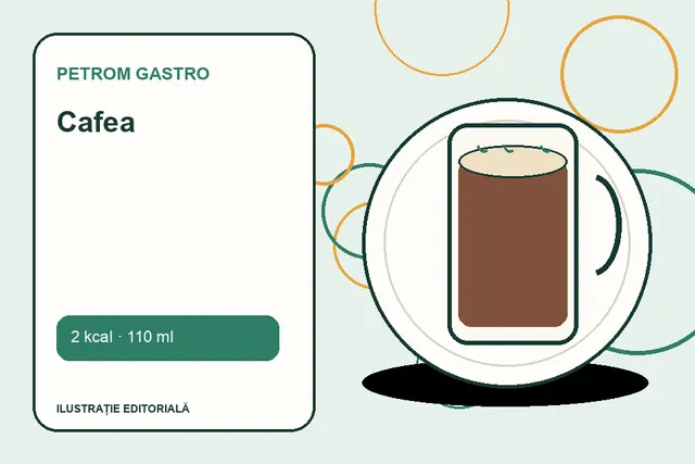Cafea de la Petrom GASTRO — ilustrație editorială unică