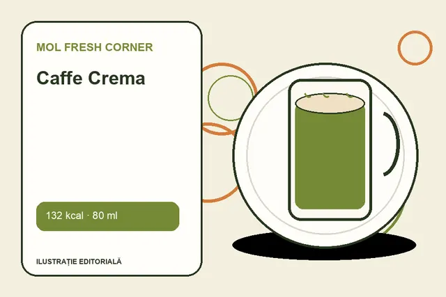 Caffe Crema de la MOL Fresh Corner — ilustrație editorială unică