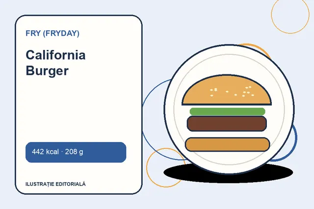 California Burger de la FRY (FryDay) — ilustrație editorială unică