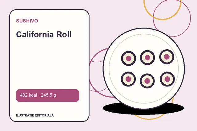 California Roll de la Sushivo — ilustrație editorială unică