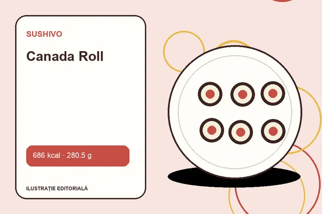 Canada Roll de la Sushivo — ilustrație editorială unică