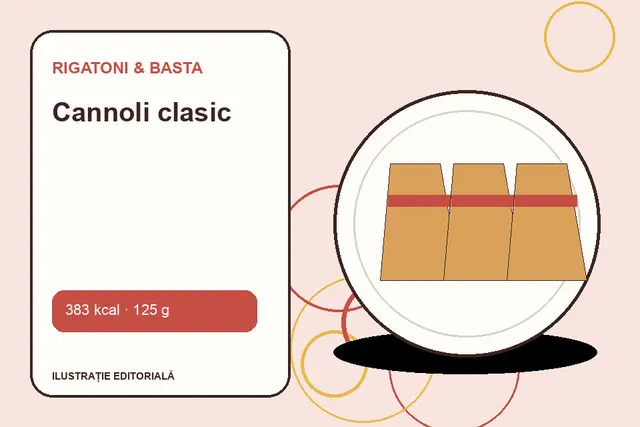 Cannoli clasic de la Rigatoni & Basta — ilustrație editorială unică