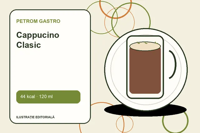Cappucino Clasic de la Petrom GASTRO — ilustrație editorială unică