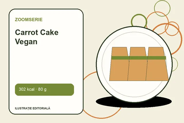 Carrot Cake Vegan de la Zoomserie — ilustrație editorială unică