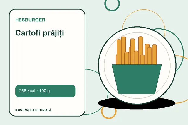 Cartofi prăjiți de la Hesburger — ilustrație editorială unică