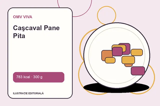 Caşcaval Pane Pita de la OMV VIVA — ilustrație editorială unică