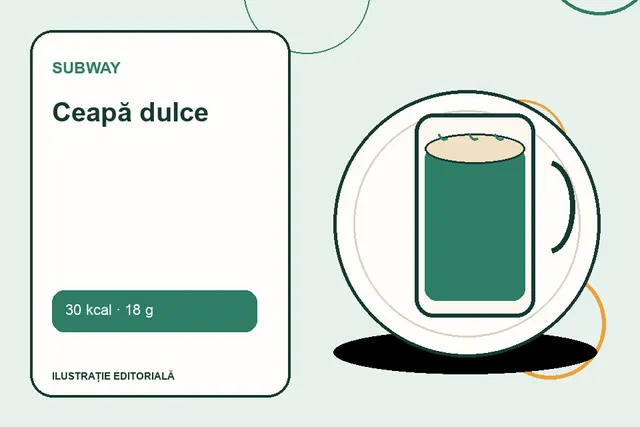 Ceapă dulce de la Subway — ilustrație editorială unică