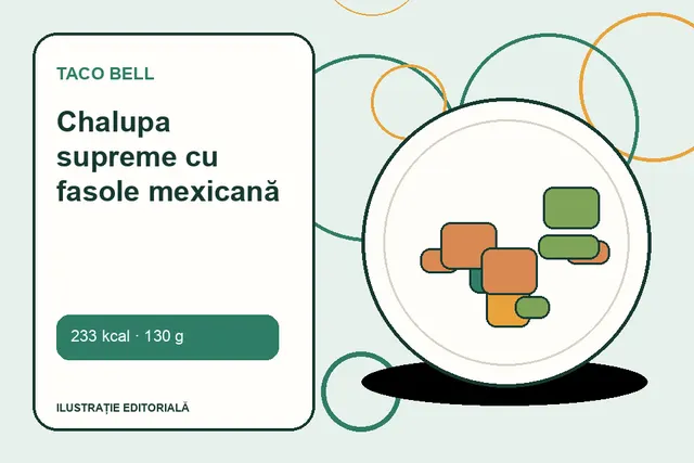 Chalupa supreme cu fasole mexicană de la Taco Bell — ilustrație editorială unică