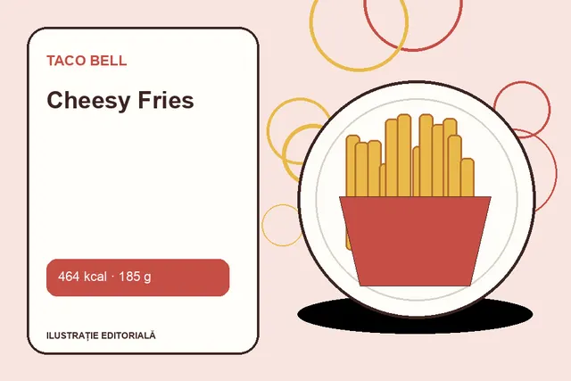 Cheesy Fries de la Taco Bell — ilustrație editorială unică
