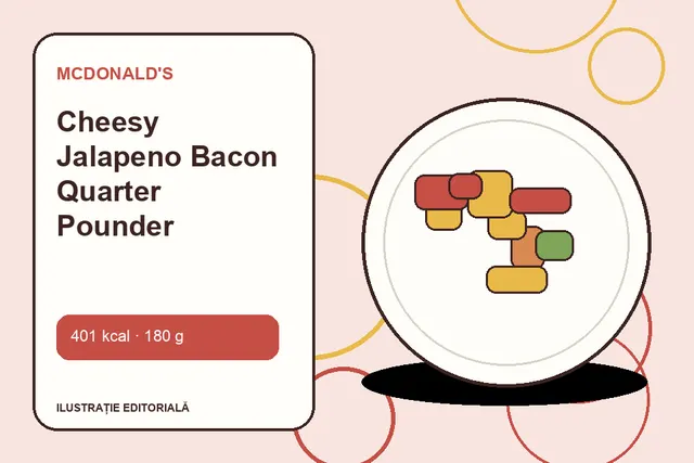 Cheesy Jalapeno Bacon Quarter Pounder de la McDonald's — ilustrație editorială unică
