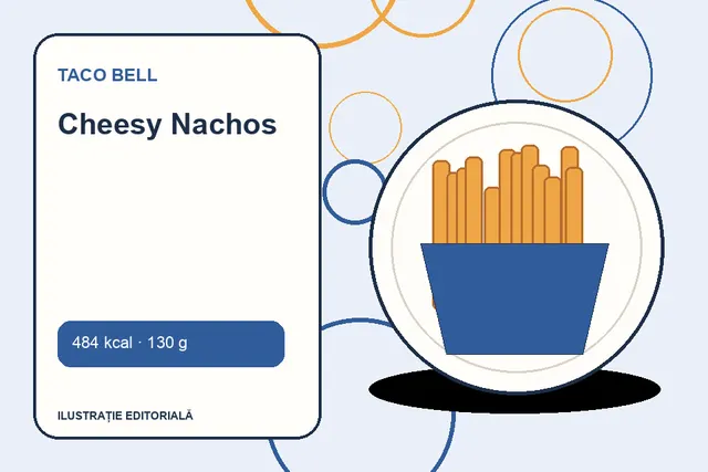 Cheesy Nachos de la Taco Bell — ilustrație editorială unică