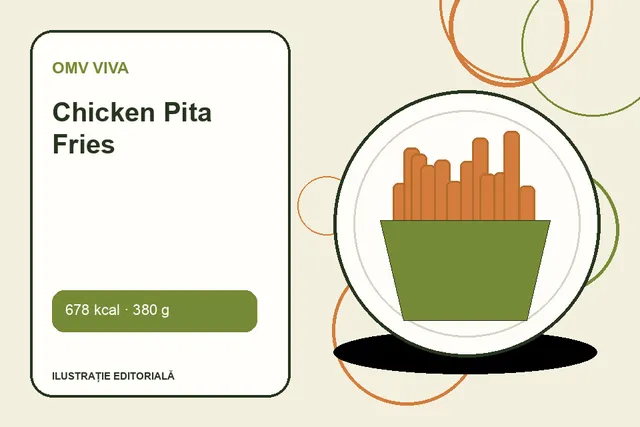 Chicken Pita Fries de la OMV VIVA — ilustrație editorială unică