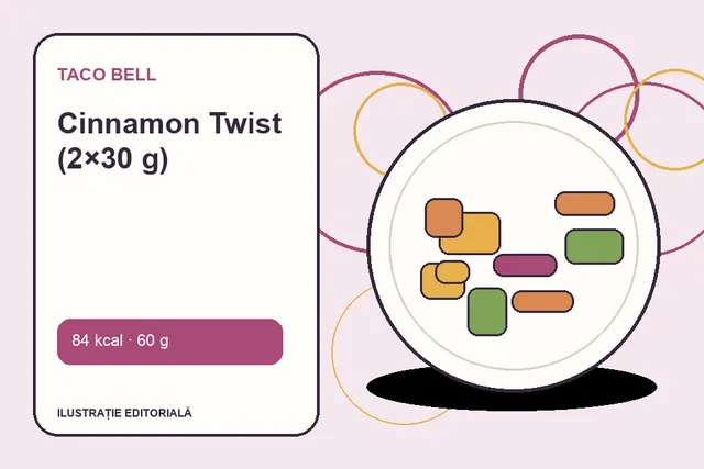 Cinnamon Twist (2×30 g) de la Taco Bell — ilustrație editorială unică