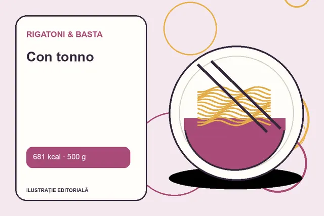 Con tonno de la Rigatoni & Basta — ilustrație editorială unică