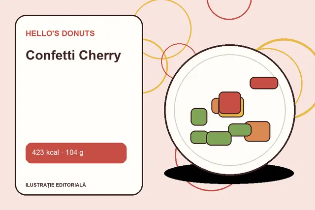 Confetti Cherry de la Hello's Donuts — ilustrație editorială unică