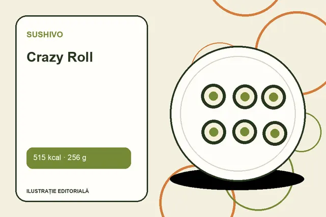 Crazy Roll de la Sushivo — ilustrație editorială unică