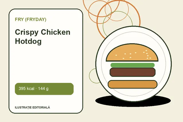 Crispy Chicken Hotdog de la FRY (FryDay) — ilustrație editorială unică