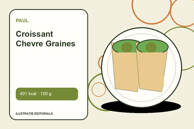 Croissant Chevre Graines de la Paul — ilustrație editorială unică