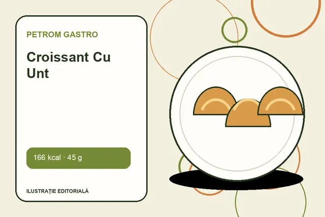 Croissant Cu Unt de la Petrom GASTRO — ilustrație editorială unică