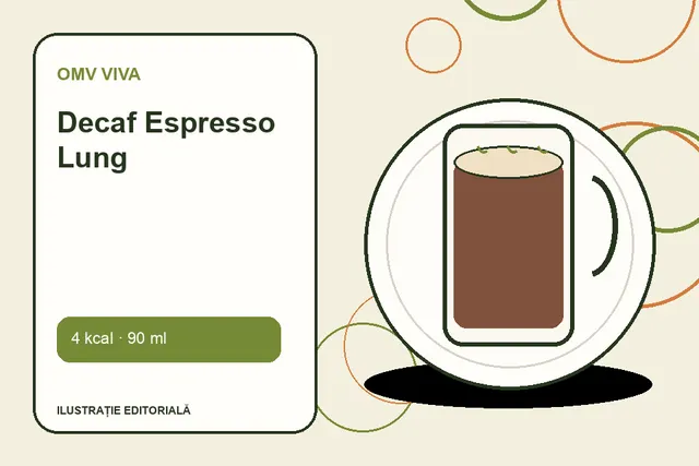 Decaf Espresso Lung de la OMV VIVA — ilustrație editorială unică