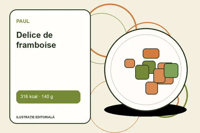 Delice de framboise de la Paul — ilustrație editorială unică