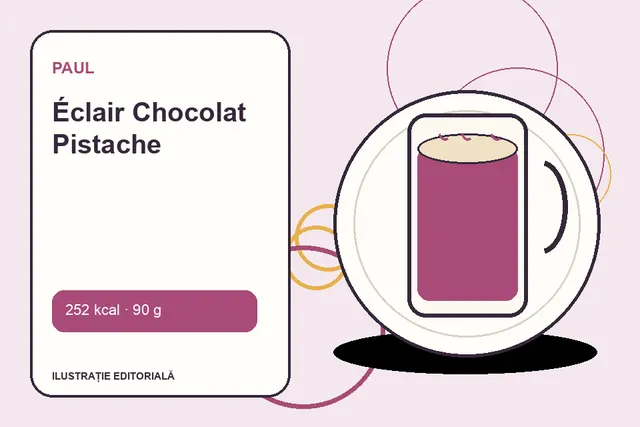 Éclair Chocolat Pistache de la Paul — ilustrație editorială unică