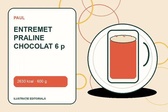 ENTREMET PRALINE CHOCOLAT 6 p de la Paul — ilustrație editorială unică