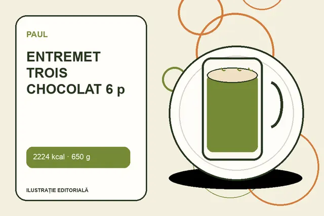 ENTREMET TROIS CHOCOLAT 6 p de la Paul — ilustrație editorială unică