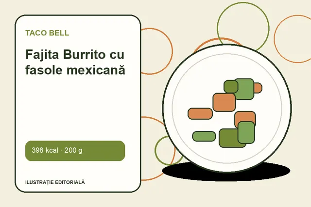 Fajita Burrito cu fasole mexicană de la Taco Bell — ilustrație editorială unică