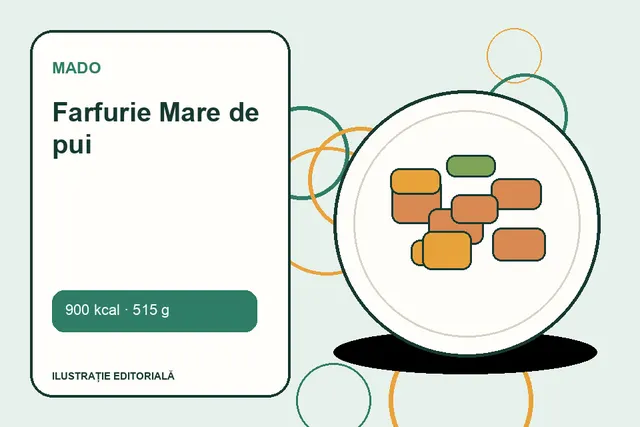 Farfurie Mare de pui de la MADO — ilustrație editorială unică