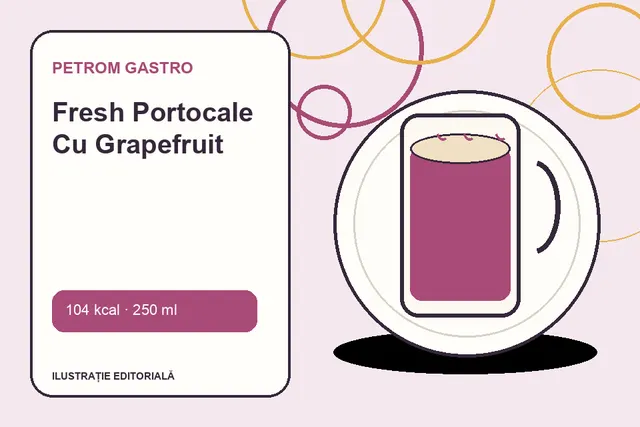 Fresh Portocale Cu Grapefruit de la Petrom GASTRO — ilustrație editorială unică
