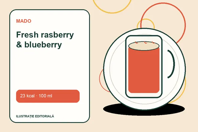 Fresh rasberry & blueberry de la MADO — ilustrație editorială unică