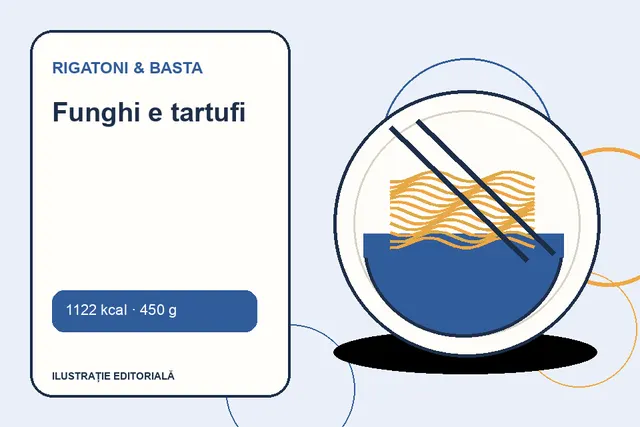 Funghi e tartufi de la Rigatoni & Basta — ilustrație editorială unică