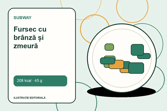 Fursec cu brânză și zmeură de la Subway — ilustrație editorială unică