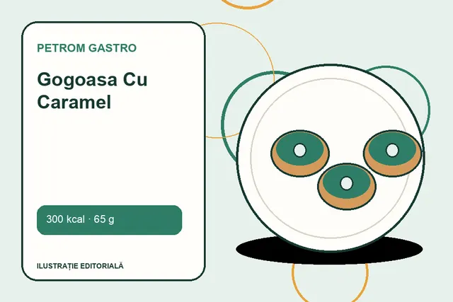Gogoasa Cu Caramel de la Petrom GASTRO — ilustrație editorială unică