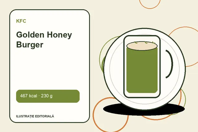 Golden Honey Burger de la KFC — ilustrație editorială unică