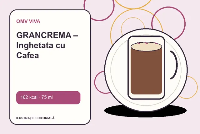 GRANCREMA – Inghetata cu Cafea de la OMV VIVA — ilustrație editorială unică
