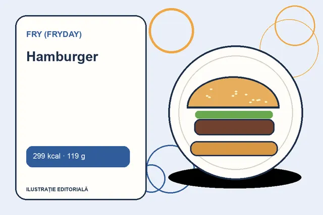 Hamburger de la FRY (FryDay) — ilustrație editorială unică